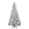 vidaXL Kunstmatige Inklapbare Kerstboom Wit 240 cm PE en PVC