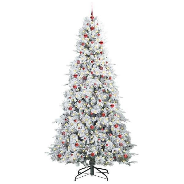 vidaXL Kunstmatige Inklapbare Kerstboom Wit 240 cm PE en PVC