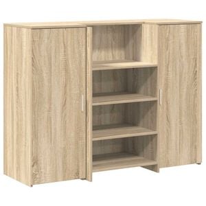 vidaXL Receptiebalie 135x50x103,5 cm bewerkt hout sonoma eikenkleurig