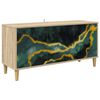 vidaXL Tv-meubel WIJHE 102 x 33 x 50 cm Sonoma Bewerkt hout