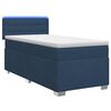 vidaXL Boxspring Bed met Matras en LED Blauw 100 x 200 cm Stof