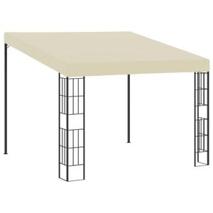 vidaXL Wandprieel 3x3 m stof cr&egrave;mekleurig