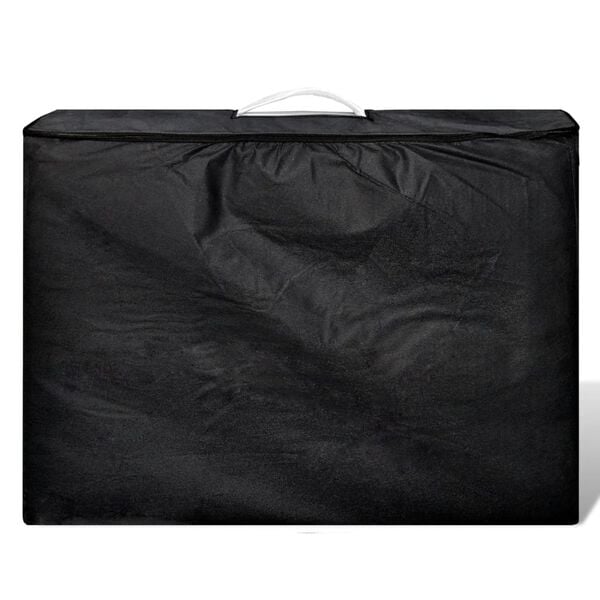 vidaXL Inklapbare massagetafel 4 zones met houten frame (creme)