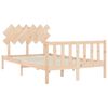 vidaXL Bedframe met hoofdbord massief hout