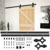 vidaXL Schuifdeur 100 x 210 cm Massief grenenhout Naturel en Zwart