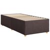 vidaXL Boxspring met matras stof donkerbruin 90x200 cm