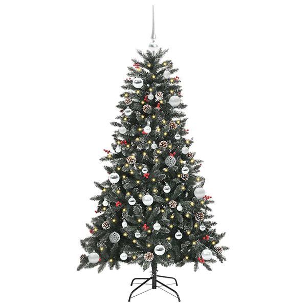 vidaXL Kunstkerstboom met 150 LED Groen 150 cm PVC en Plastic en Staal