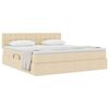 vidaXL Opbergbed met matras met matras Cr&egrave;me 160 x 200 cm Bewerkt hout