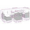 vidaXL 8-delige Loungeset met kussens poly rattan beige