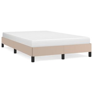 vidaXL Bedframe kunstleer cappuccinokleurig 120x200 cm