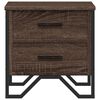 vidaXL Nachtkastjes 2 st 40x41x40 cm bewerkt hout bruin eikenkleurig