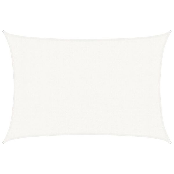 vidaXL Zonnezeil 160 g/m² 3x4 m HDPE wit