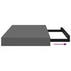 vidaXL Wandschap zwevend 40x23x3,8 cm MDF hoogglans grijs