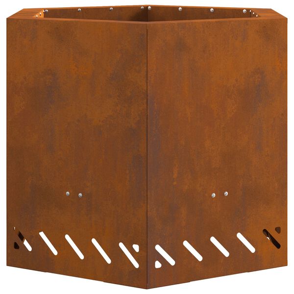 vidaXL Rookloze Vuurschaal Bruin 58 x 58 x 51 cm Staal