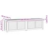 vidaXL Tuinbox met zak 200x50x55 cm massief teakhout