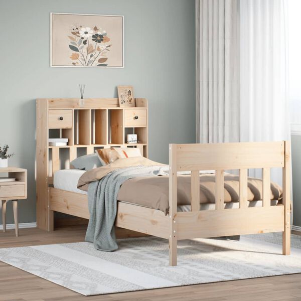 vidaXL Bedframe zonder matras massief grenenhout 100x200 cm