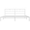 vidaXL Bedframe met hoofdbord metaal wit 200x200 cm