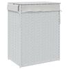 vidaXL Wasmand met deksel 46x33x60 cm poly rattan wit