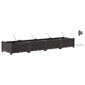 vidaXL Plantenbak 4 st Bruin 160 x 40 x 22 cm PP