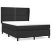 vidaXL Boxspring met matras kunstleer zwart 140x190 cm