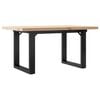 vidaXL Salontafel O-frame 80x50x40,5 cm grenenhout en staal