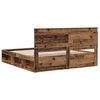 vidaXL Bedframe met hoofdeinde Oudhout 200 x 200 cm Massief grenenhout