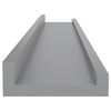 vidaXL Wandschappen 4 st 60x9x3 cm grijs