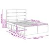 vidaXL Bedframe Ambachtelijk eiken 135 x 190 cm Massief grenenhout