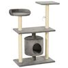 vidaXL Kattenkrabpaal met sisal krabpalen 95 cm grijs