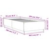 vidaXL Bedframe met LED-verlichting bewerkt hout wit 90x200 cm