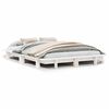 vidaXL Bedframe zonder matras massief grenenhout wit 135x190 cm