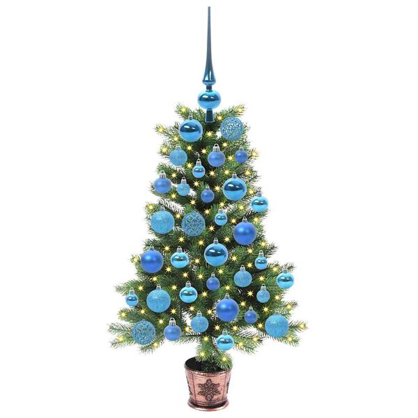 vidaXL Kerstboom met 150 LED met standaard Groen 90 cm PE