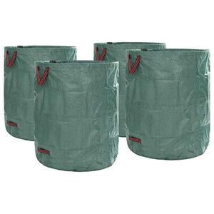 vidaXL Tuinafvalzakken 4 pcs Groen 79 x 79 x 99,5 cm Polypropyleen