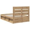 vidaXL Bedframe Ambachtelijk eiken 120 x 200 cm Massief grenenhout