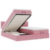 vidaXL Ottoman bed met matrassen en LED's 200x200cm fluweel roze
