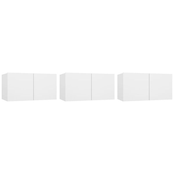 vidaXL TV-hangkasten 3 st 60x30x30 cm wit