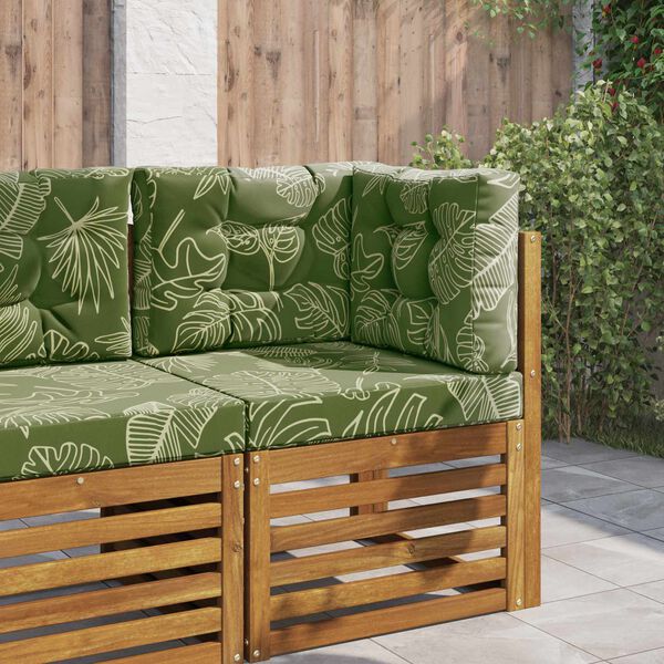 vidaXL Buiten bankkussen 3 pcs Bladontwerp Polyester