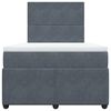 vidaXL Boxspring met matras fluweel donkergrijs 120x200 cm