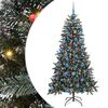 vidaXL Kunstkerstboom met 300 LED Groen 180 cm PVC en Plastic en Staal