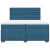vidaXL Boxspring met matras fluweel blauw 200x200 cm