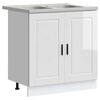 vidaXL Wastafel onderkast Porto Wit 80 x 46 x 81,5 cm Bewerkt hout
