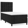 vidaXL Boxspring met matras fluweel zwart 100x200 cm