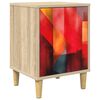 vidaXL Nachtkastje HEESCH Sonoma Eiken 36 x 33 x 50 cm Bewerkt hout