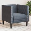 vidaXL Fauteuil Chesterfield-stijl fluweel donkergrijs