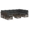 vidaXL Tuinbankenset 10 st Grijs poly rattan