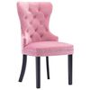 vidaXL Eetkamerstoelen 2 st fluweel roze