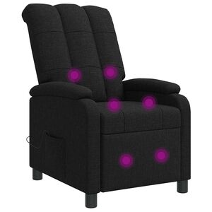 vidaXL Massage Recliner Zwart Stof