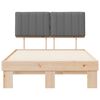 vidaXL Bedframe met Gevoerd Hoofdgedeelte Lichtgrijs 120 x 190 cm