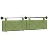 vidaXL Hangend hoofdbord Lichtgroen Fluweel