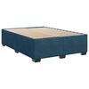 vidaXL Boxspring met matras fluweel donkerblauw 140x200 cm